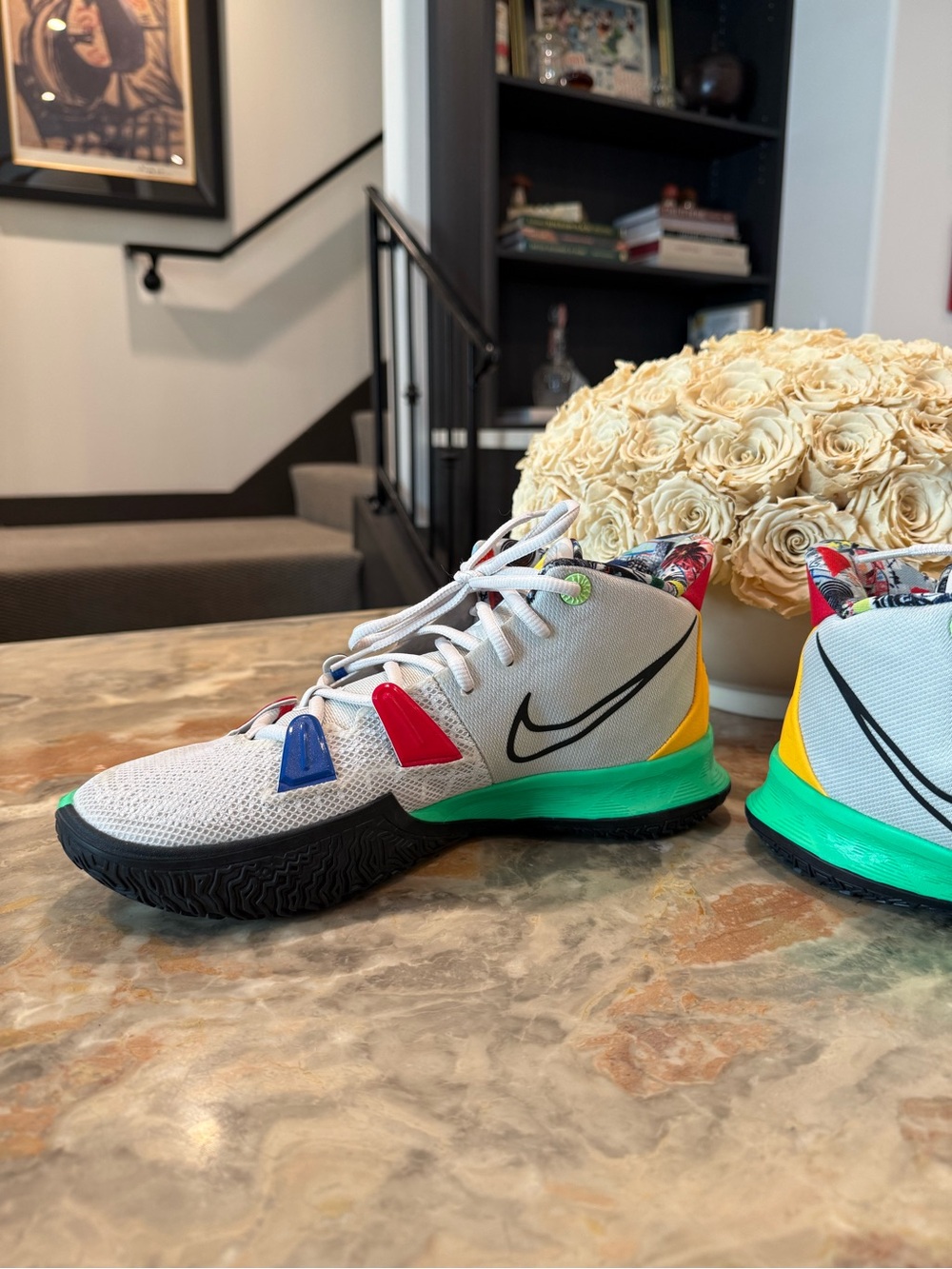 Nike Kyrie 7 “Visions” Basketball Shoes 2021 | White Multi-Color | Men’s Size 10 - Picture 11 of 14
